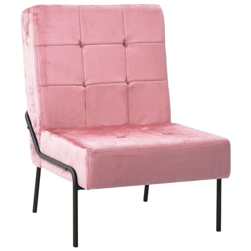 Vidaxl Relaxačná stolička 65x79x87 cm ružová zamatová